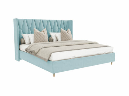 Кровать Beautyson Rebecca велюр Formula 692 голубой (с подъемным механизмом) 251