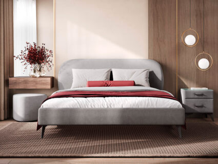 Кровать Сонум Katrin Микровелюр Кремовый 256