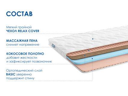 Матрас Димакс Relmas Cocos Roll 554