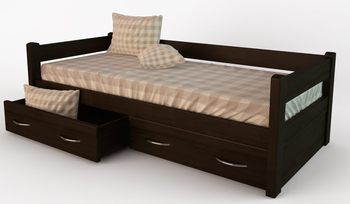 Кровать для подростка DreamLine Тахта с выкатными ящиками (бук)